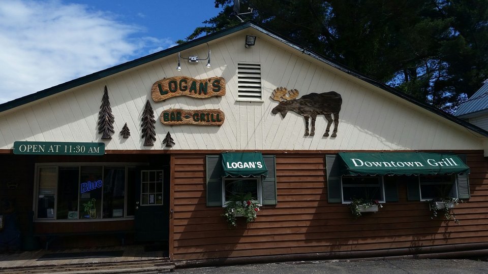 Exterior of Logan's Bar & Grill on NY-8.
